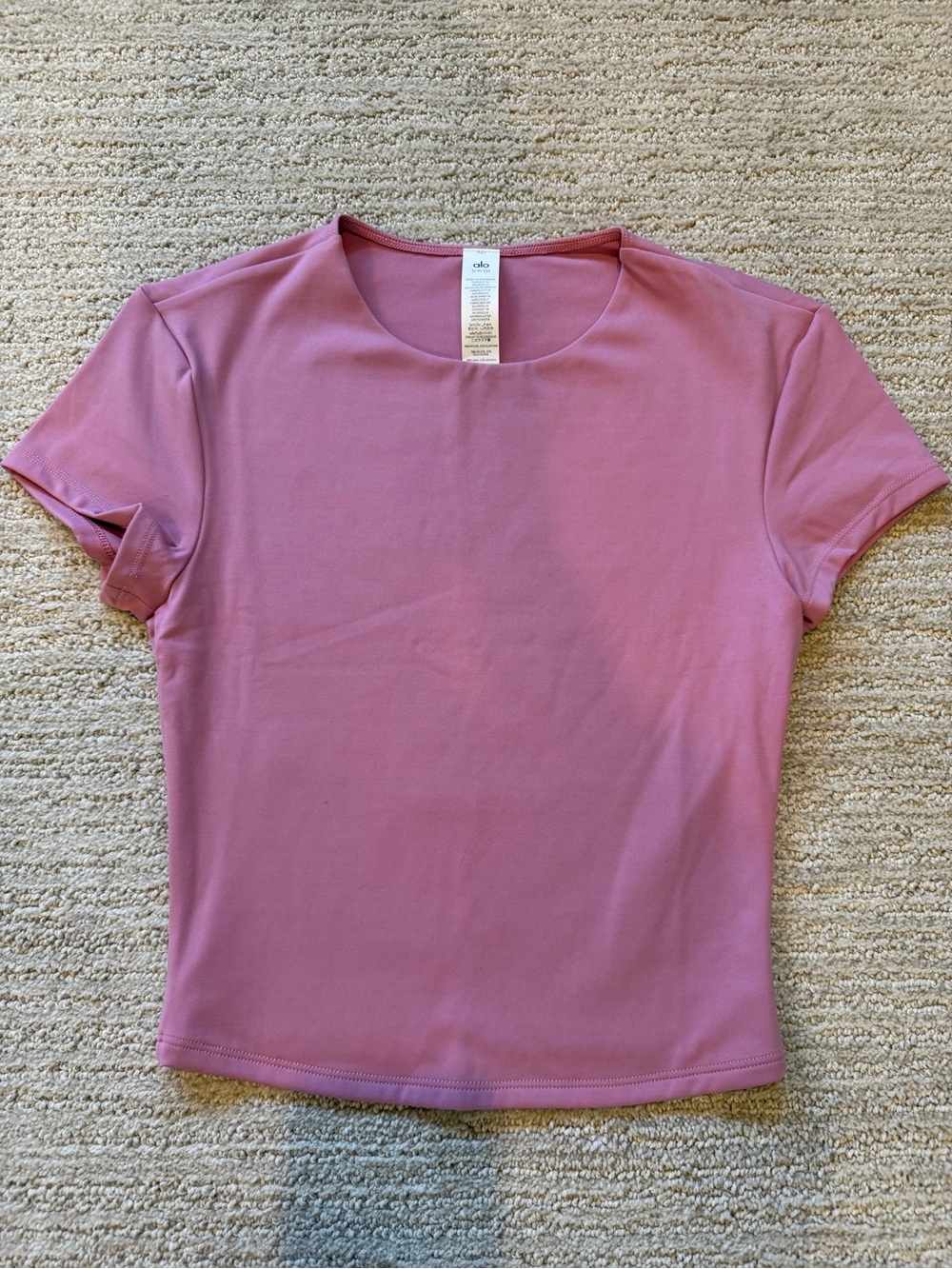 ALO Yoga Dusty Rose Short Sleeve Crewneck Tee